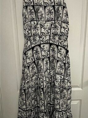 C&C California Black and White Printed Maxi Dress
